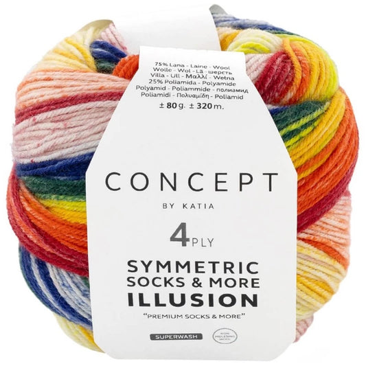 Katia Symmetric Socks & More Illusion 4-ply