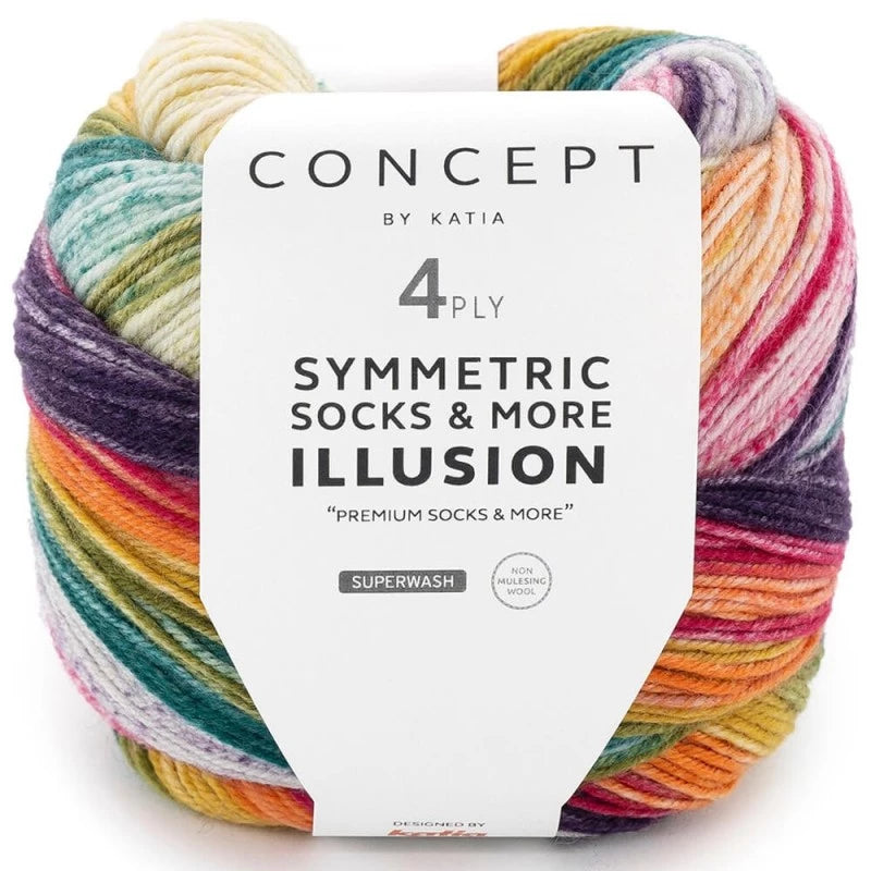 Katia Symmetric Socks & More Illusion 4-ply