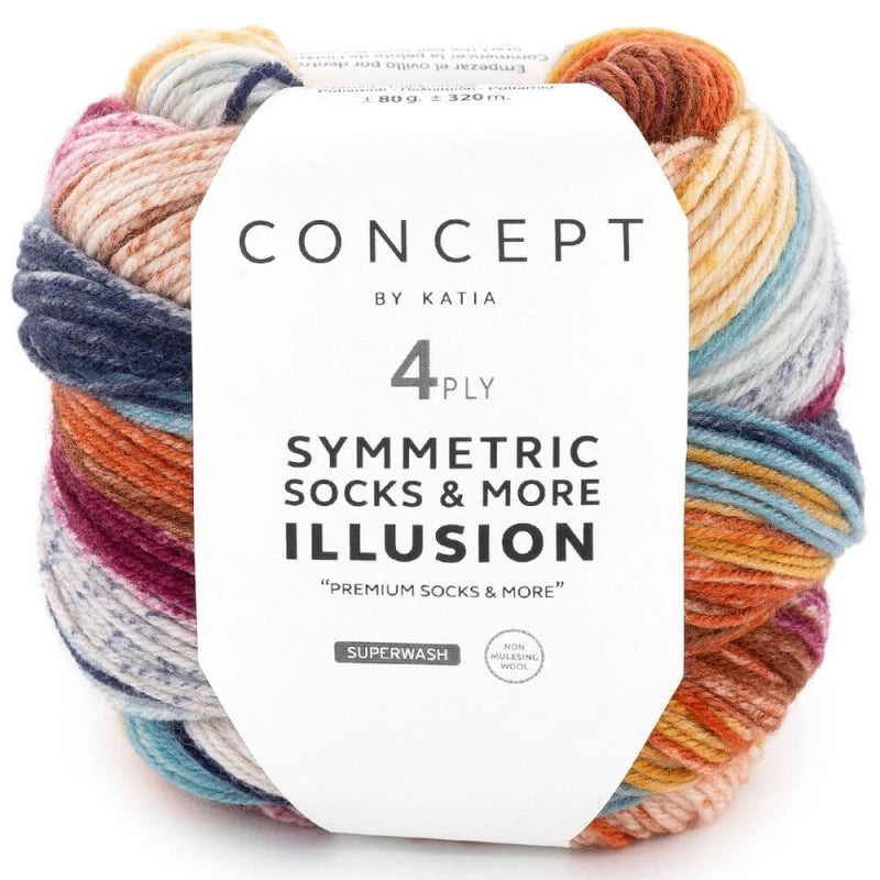 Katia Symmetric Socks & More Illusion 4-ply