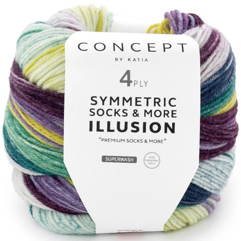 Katia Symmetric Socks & More Illusion 4-ply
