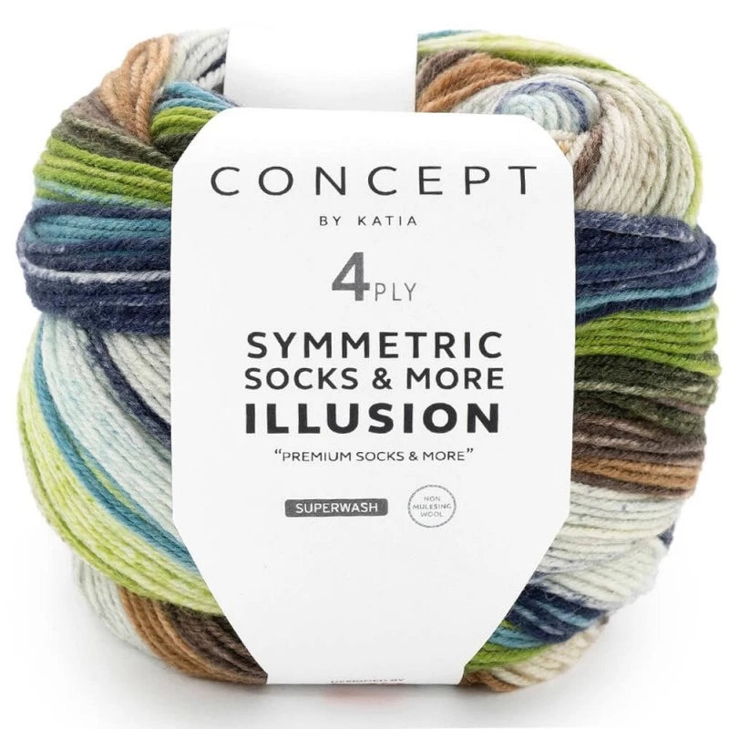 Katia Symmetric Socks & More Illusion 4-ply